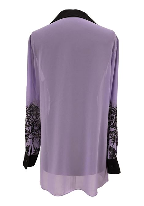 Chiffon shirt with contrasting print and appliqués GAI MATTIOLO | shirts | LV1021UNIC